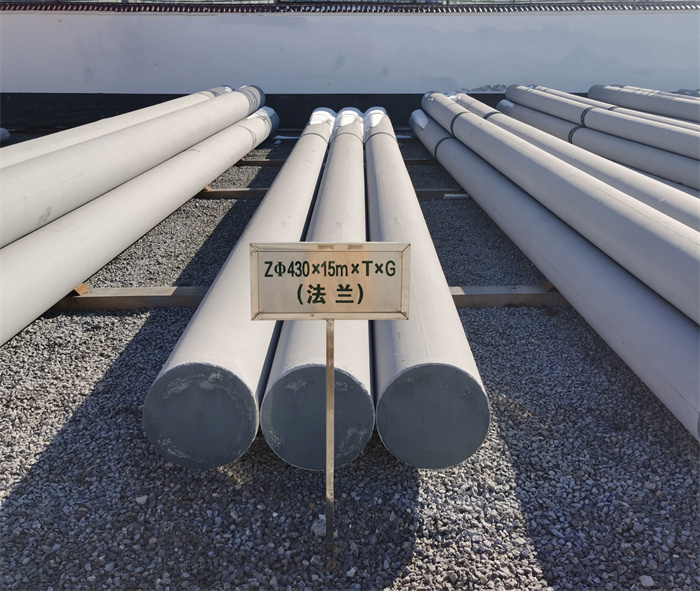 武隆430×15米×T×G法兰水泥杆